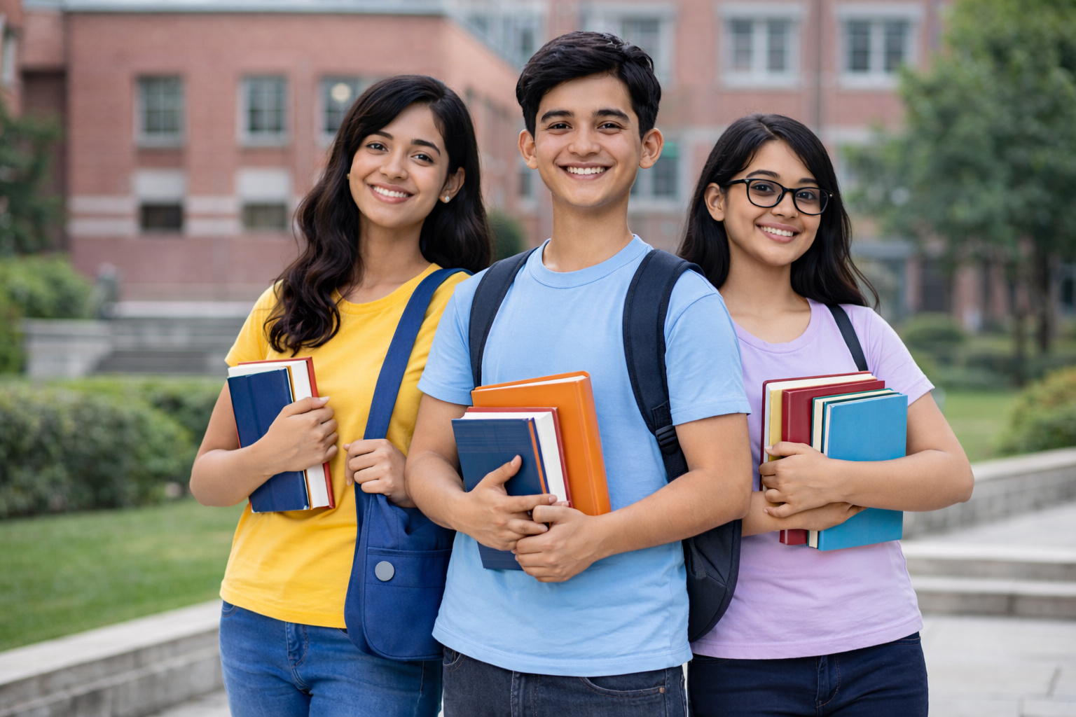 Students studying
